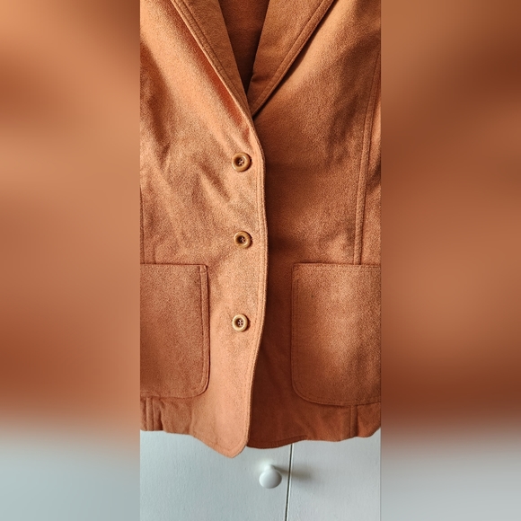 Suede Vintage Blazer and Skirt Set - Picture 2 of 10